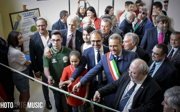 Tiro a Segno Candela. il Presidente del CONI Giovanni Malagò inaugura il Museo Storico.