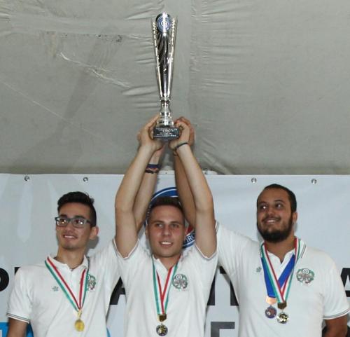 Finali Camp. Italiani Giovani Roma 2017 Candela Squadra Campione d'Italia in PS JU (Chiummarulo M - Lapenda F - Ippolito A)