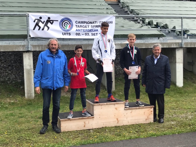 Finali del 1° Camp. Italiano di Target Sprint Anterselva 2017 2° Class. Armeno Rocco e 3° Class. Santoro Teodoro