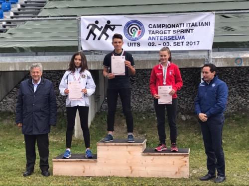Finali del 1° Camp. Italiano di Target Sprint Anterselva 2017 Lavilla Francesco Campione d'Italia categoria Ragazzi